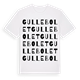White t-shirt med Gullebolet ordlek t-shirt