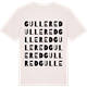 Vintage White t-shirt med Gullered ordlek t-shirt