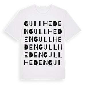 Gullheden ordlek t-shirt – ekologisk bomull t-shirt från Pinshirt