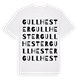 White t-shirt med Gullhester ordlek t-shirt