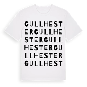Gullhester ordlek t-shirt – ekologisk bomull t-shirt från Pinshirt