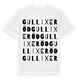 Gullixeröd ordlek t-shirt