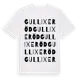 White t-shirt med Gullixeröd ordlek t-shirt
