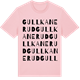 Pink Cotton t-shirt med Gullkanerud ordlek t-shirt