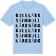 Blue Soul t-shirt med Gullkärrsäng ordlek t-shirt