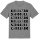 Mid Heather Gray t-shirt med Gullkärrsäng ordlek t-shirt