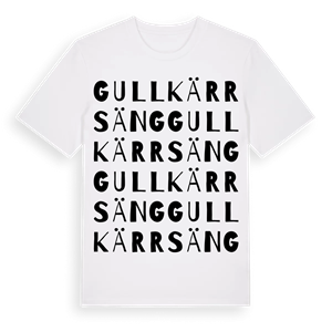 Gullkärrsäng ordlek t-shirt – ekologisk bomull t-shirt från Pinshirt