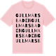 Pink Cotton t-shirt med Gullmarsbaden ordlek t-shirt