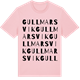 Pink Cotton t-shirt med Gullmarsvik ordlek t-shirt