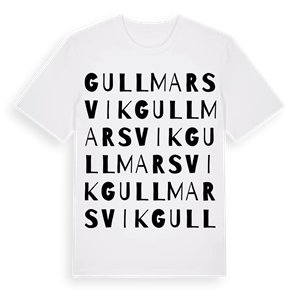 Gullmarsvik ordlek t-shirt – ekologisk bomull t-shirt från Pinshirt