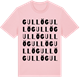 Pink Cotton t-shirt med Gullö ordlek t-shirt