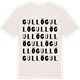 Vintage White t-shirt med Gullö ordlek t-shirt