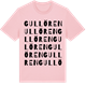 Pink Cotton t-shirt med Gullören ordlek t-shirt