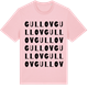 Pink Cotton t-shirt med Gullov ordlek t-shirt