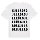 White t-shirt med Gullrör ordlek t-shirt