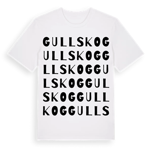 Gullskog ordlek t-shirt – ekologisk bomull t-shirt från Pinshirt