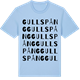 Blue Soul t-shirt med Gullspång ordlek t-shirt