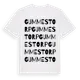 White t-shirt med Gummestorp ordlek t-shirt