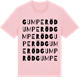 Pink Cotton t-shirt med Gumperöd ordlek t-shirt