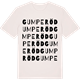Vintage White t-shirt med Gumperöd ordlek t-shirt