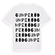 Gumperöd ordlek t-shirt