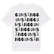 White t-shirt med Gumsäng ordlek t-shirt