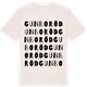 Vintage White t-shirt med Gunboröd ordlek t-shirt