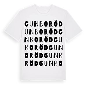 Gunboröd ordlek t-shirt – ekologisk bomull t-shirt från Pinshirt