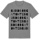 Mid Heather Gray t-shirt med Gundborgatomten ordlek t-shirt
