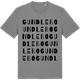 Mid Heather Gray t-shirt med Gundlebo ordlek t-shirt