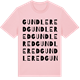 Pink Cotton t-shirt med Gundlered ordlek t-shirt