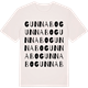 Vintage White t-shirt med Gunnabo ordlek t-shirt