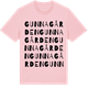 Pink Cotton t-shirt med Gunnagården ordlek t-shirt