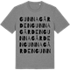 Mid Heather Gray t-shirt med Gunnagården ordlek t-shirt