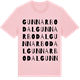 Pink Cotton t-shirt med Gunnarbodal ordlek t-shirt