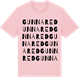 Pink Cotton t-shirt med Gunnared ordlek t-shirt