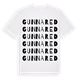 White t-shirt med Gunnared ordlek t-shirt