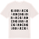 Vintage White t-shirt med Gunnaregården ordlek t-shirt