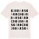 Vintage White t-shirt med Gunnarsgården ordlek t-shirt
