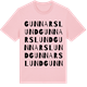 Pink Cotton t-shirt med Gunnarslund ordlek t-shirt