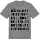 Mid Heather Gray t-shirt med Gunnarslund ordlek t-shirt