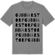 Mid Heather Gray t-shirt med Gunnarstorp ordlek t-shirt