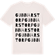 Vintage White t-shirt med Gunnarstorp ordlek t-shirt
