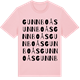 Pink Cotton t-shirt med Gunnboås ordlek t-shirt