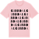Pink Cotton t-shirt med Gunndal ordlek t-shirt
