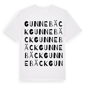 Gunnebäck ordlek t-shirt – ekologisk bomull t-shirt från Pinshirt