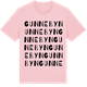 Pink Cotton t-shirt med Gunnebyn ordlek t-shirt