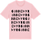 Pink Cotton t-shirt med Gunnemyr ordlek t-shirt