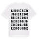 White t-shirt med Gunnered ordlek t-shirt