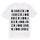 White t-shirt med Gunnerud ordlek t-shirt